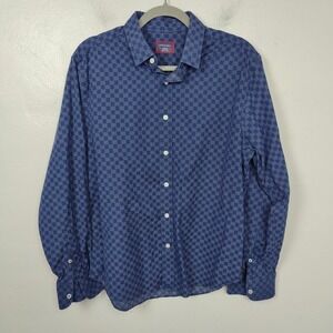 UNTUCKit Blue Checkered Casual Button Down Shirt